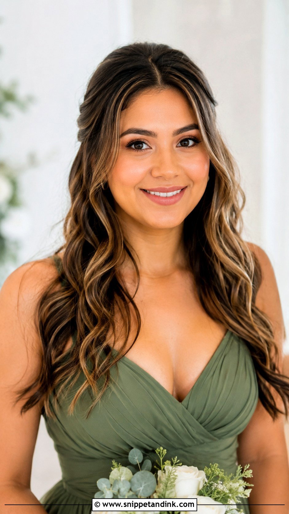 Bridesmaid Hair Down With Front Pieces Pinned Back - Snippet and Ink - 20 Bridesmaids Hairstyles Down