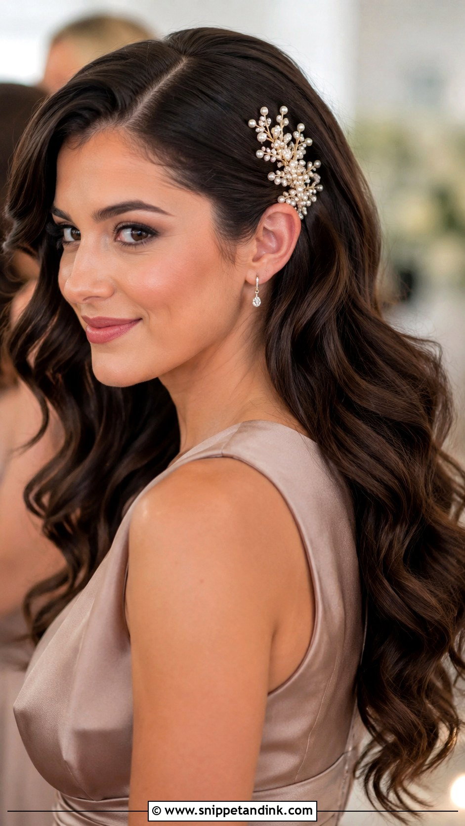 Bridesmaid Hair Down With Hair Comb - Snippet and Ink - 20 Bridesmaid Hair Ideas Down