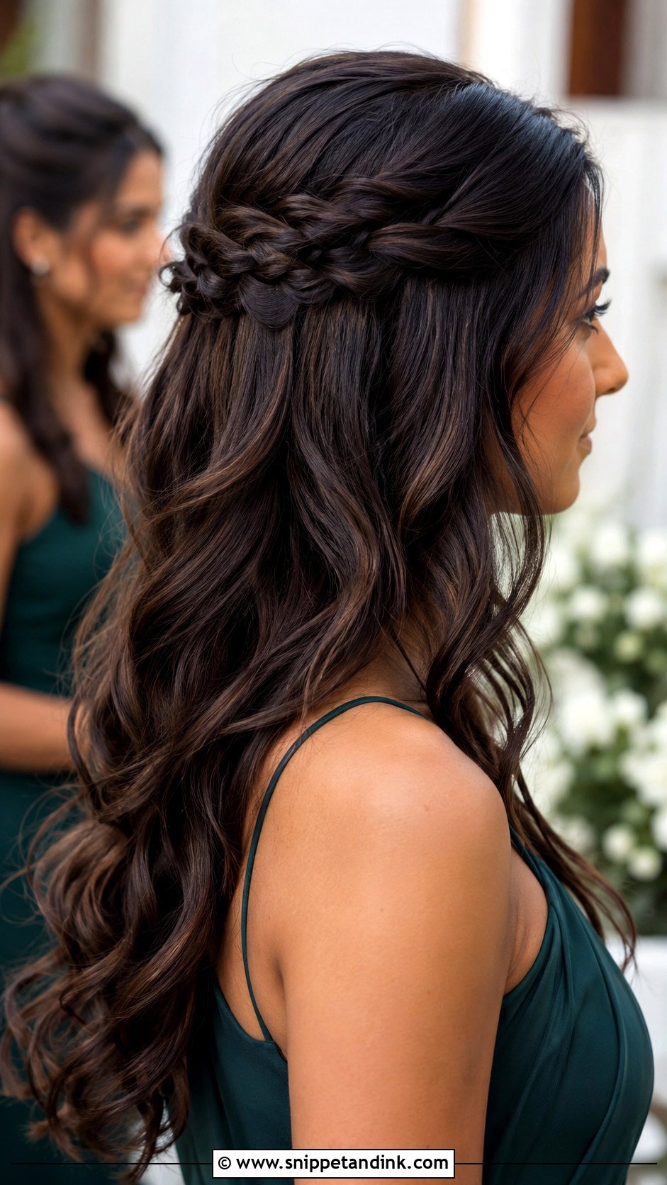 Bridesmaid Hair Down With Half Up Braid - Snippet and Ink - 20 Bridesmaids Hairstyles Down