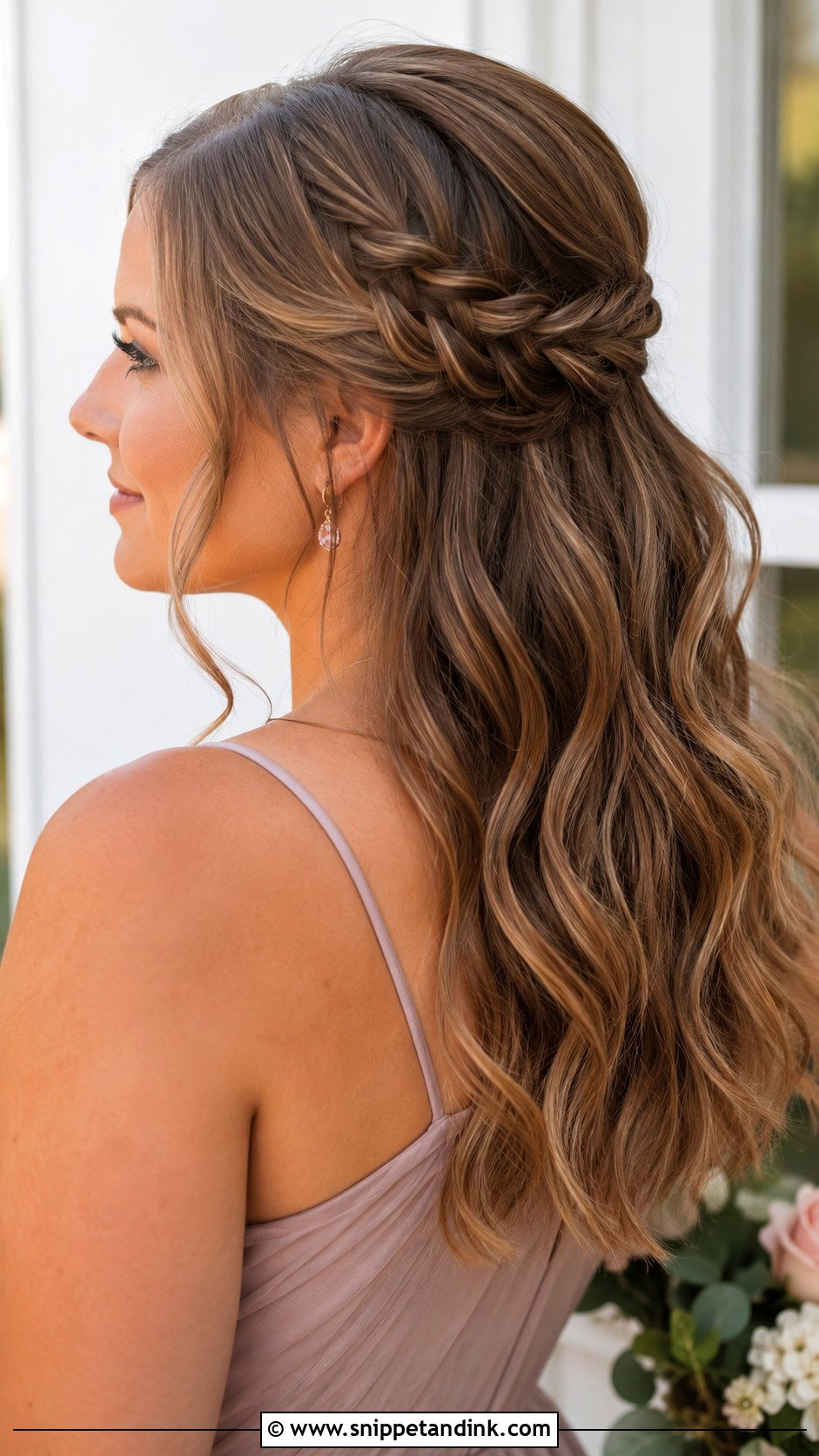 Bridesmaid Hair Down With Half Up Braid - Snippet and Ink - 30 Bridesmaid Hair Down Ideas