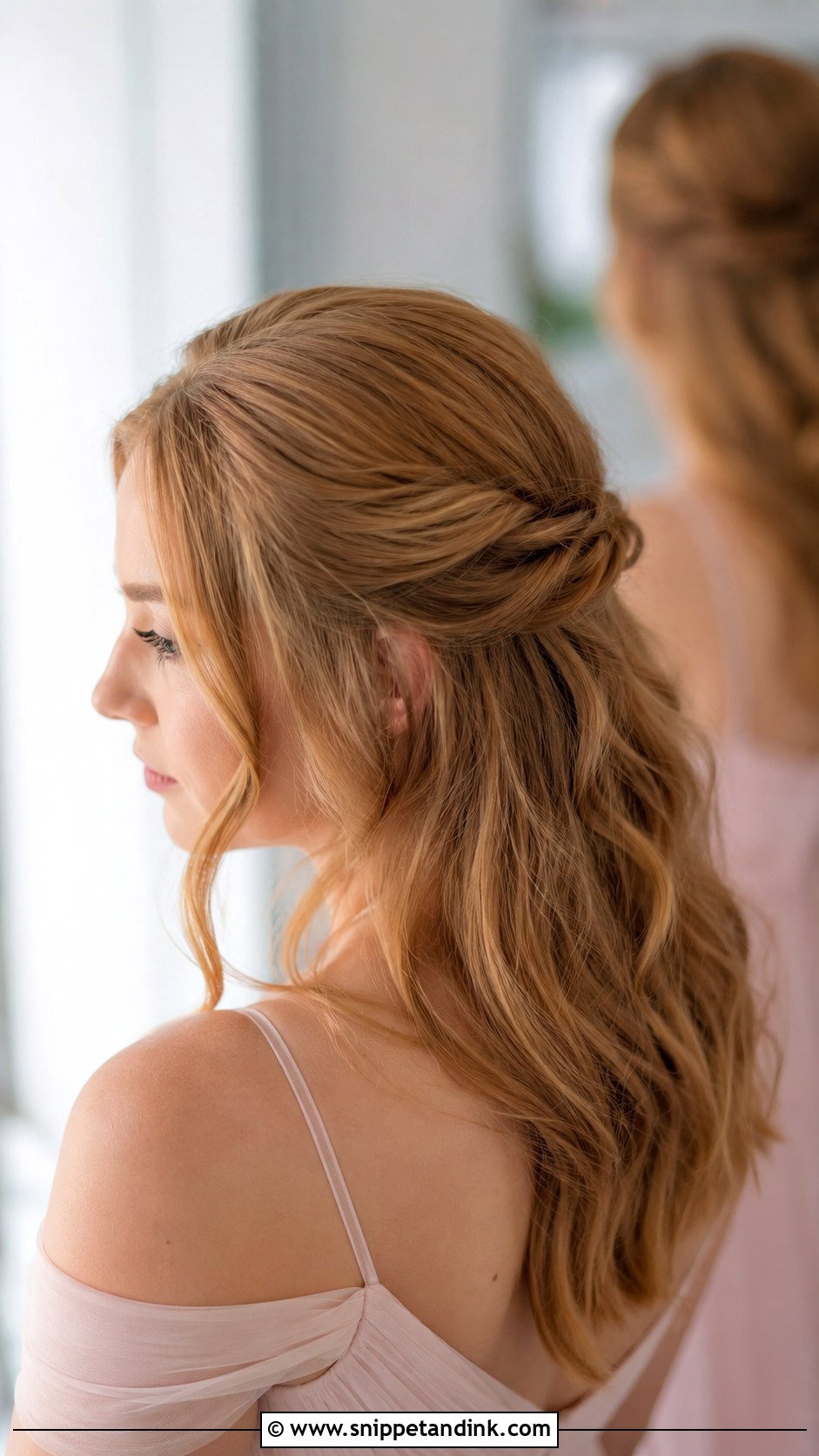 Bridesmaid Hair Down With Half Up Twist - Snippet and Ink - 20 Bridesmaid Hairstyles Down Medium Length