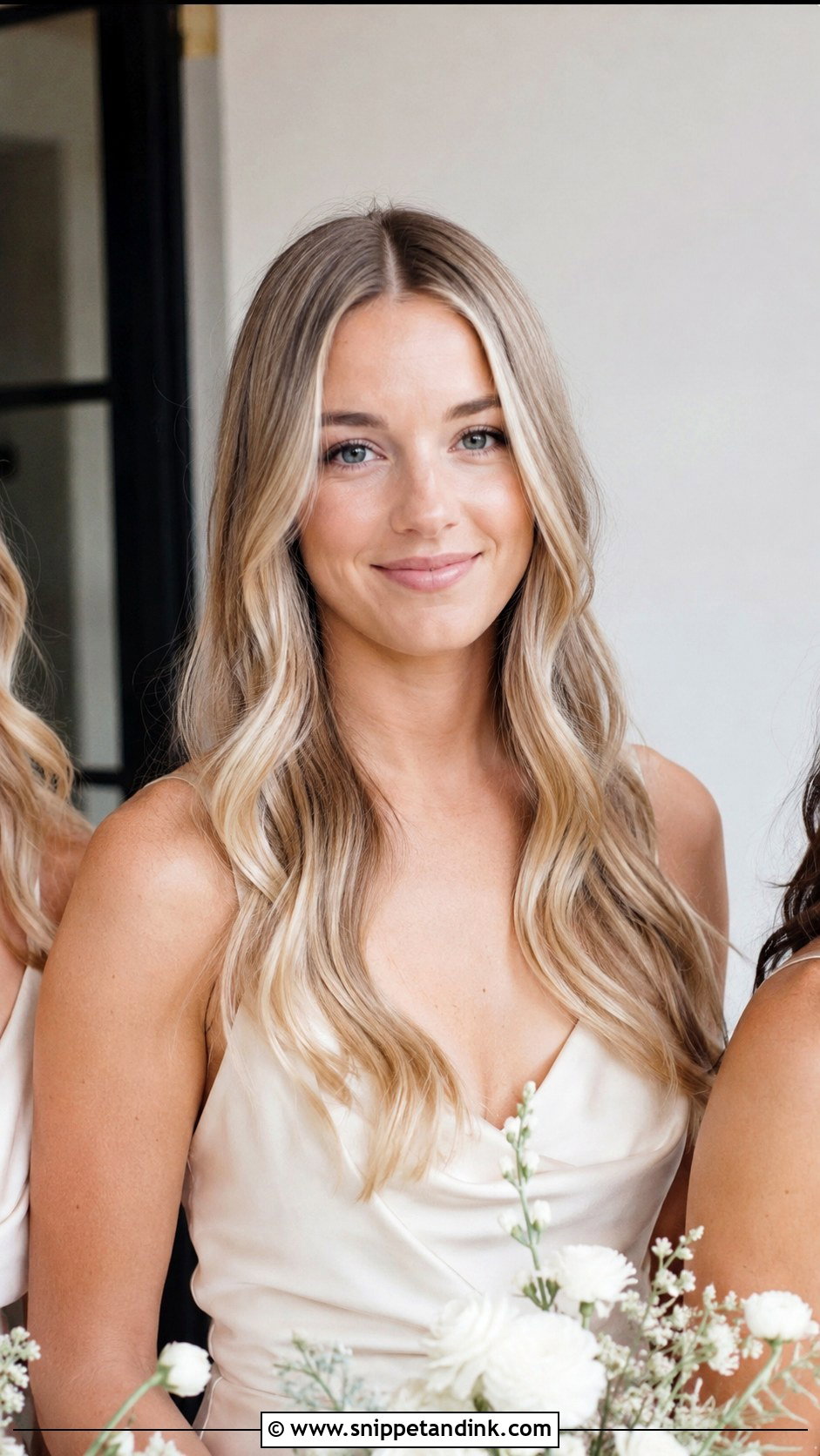 Bridesmaid Hair Down With Middle Part - Snippet and Ink - 20 Wedding Hairstyles for Bridesmaids Down