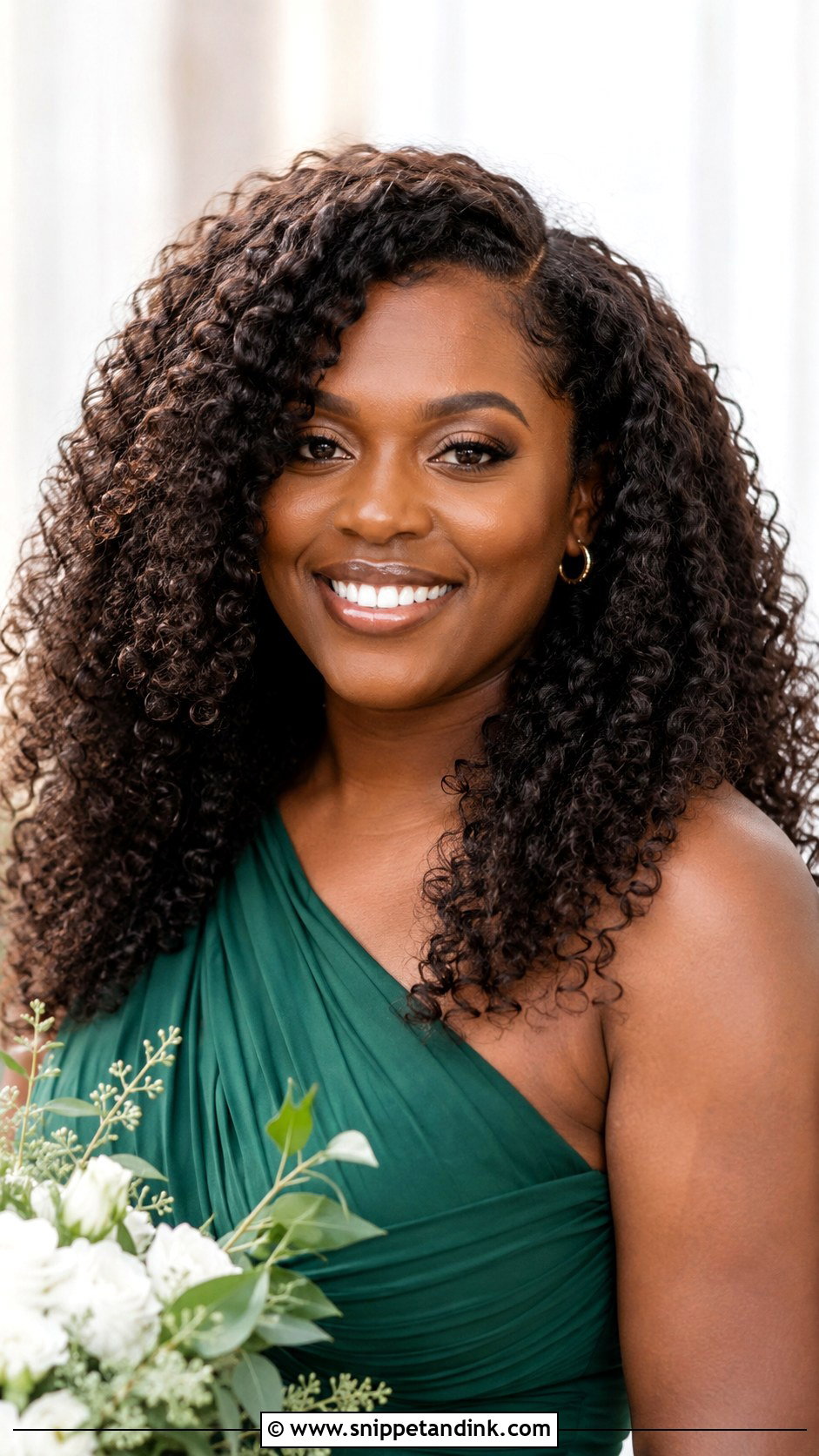 Bridesmaid Hair Down With Natural Curls - Snippet and Ink - 20 Wedding Hairstyles for Bridesmaids Down