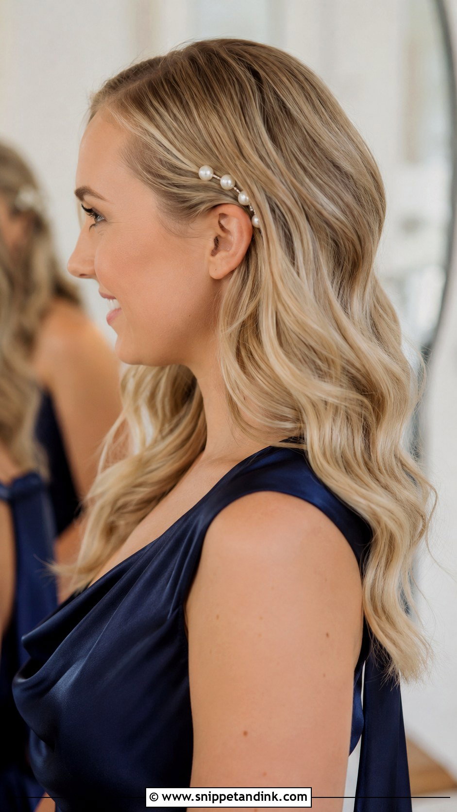 Bridesmaid Hair Down With Pearl Pins - Snippet and Ink - 20 Bridesmaid Hairstyles Hair Down