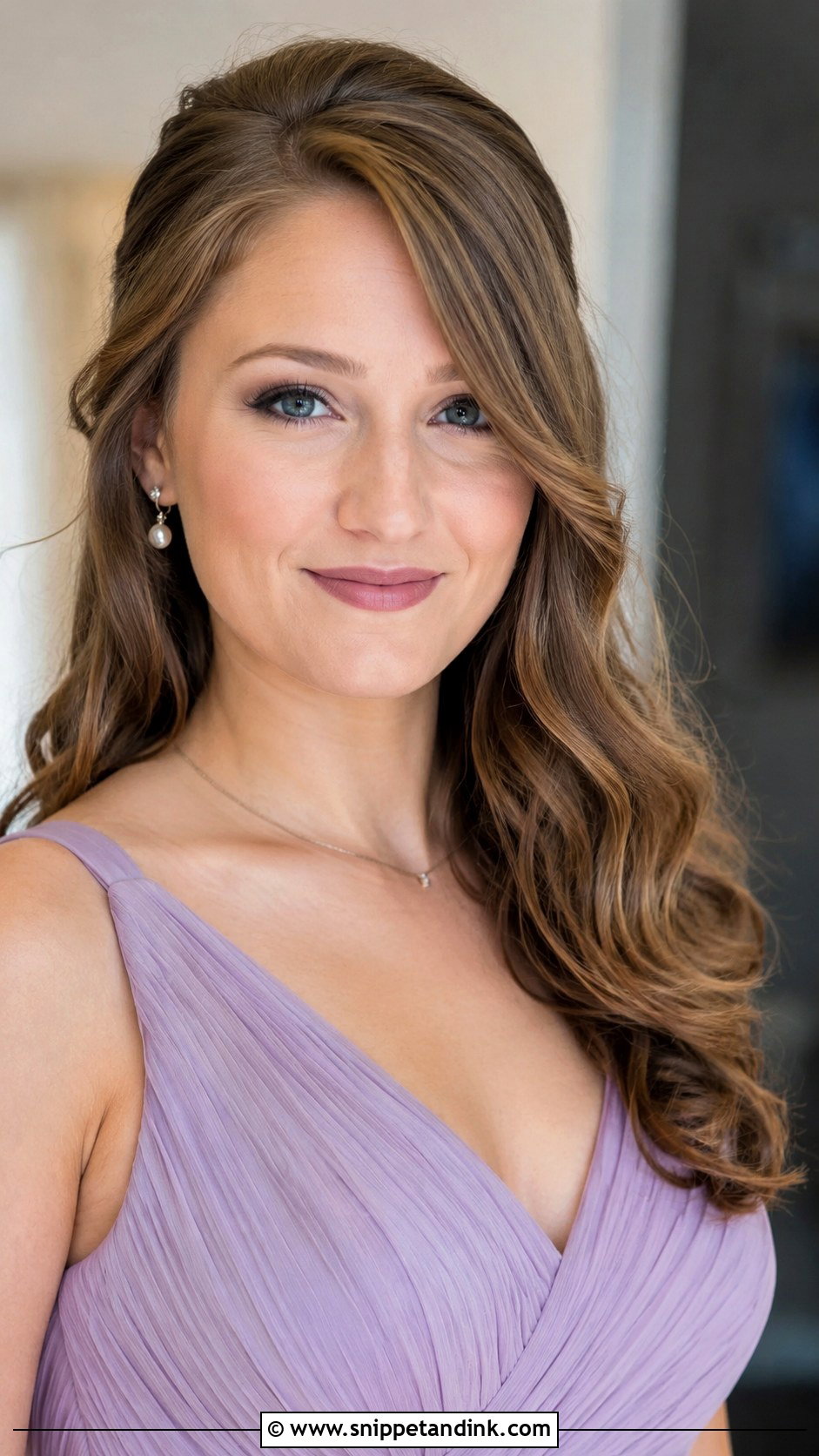 Bridesmaid Hair Down With Side Part - Snippet and Ink - 20 Bridesmaids Hair Down Ideas