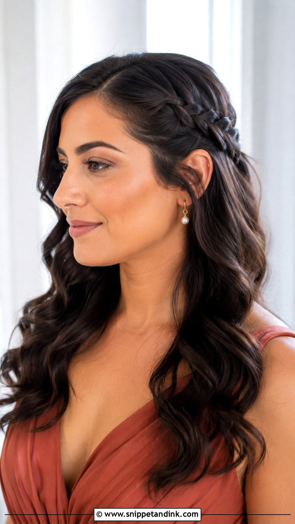 Bridesmaid Hair Down With Small Side Braid - Snippet and Ink - 30 Bridesmaid Hair Down Ideas