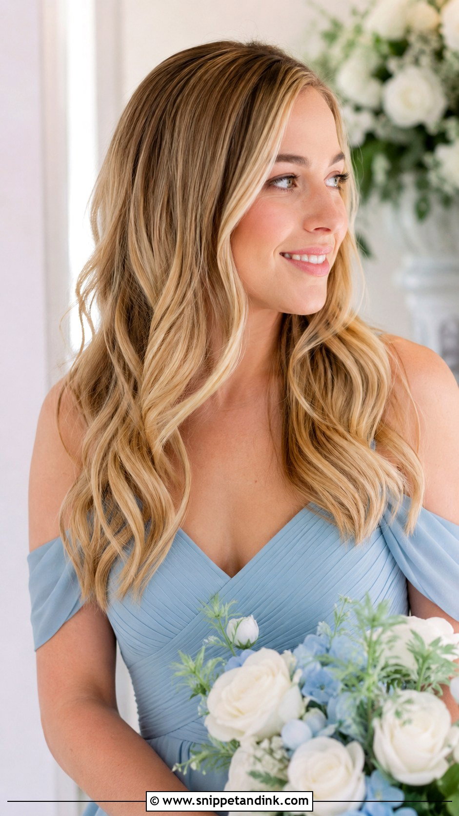 Bridesmaid Hair Down With Soft Waves - Snippet and Ink - 20 Bridesmaids Hair Down Ideas