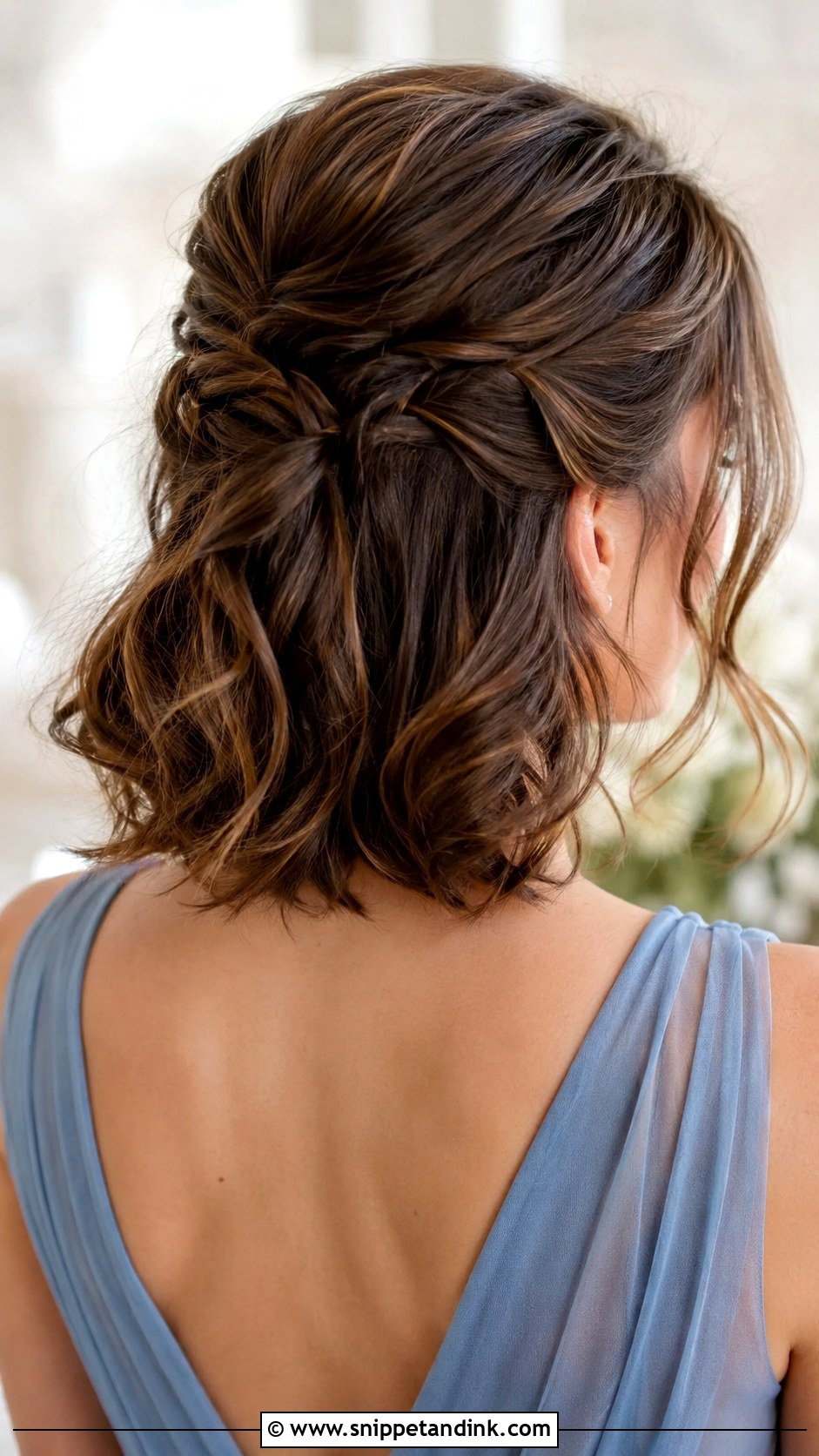 Bridesmaid Hair Half Up Short Hair - Snippet and Ink - 25 Bridesmaid Hair Short Shoulder Length Ideas