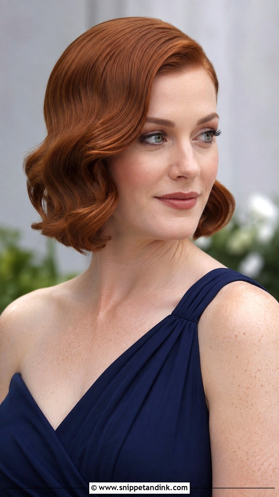Bridesmaid Hair Hollywood Waves Bob - Snippet and Ink - 25 Bridesmaid Hair Short Shoulder Length Ideas