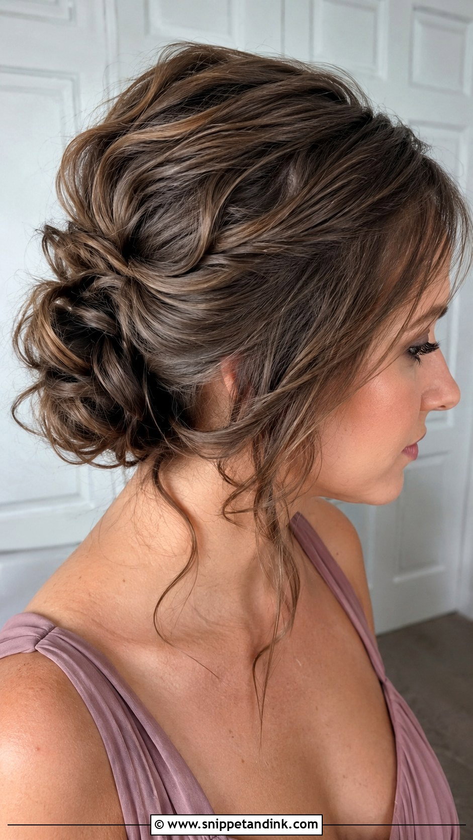 Bridesmaid Hair Messy Chignon Short Hair - Snippet and Ink - 25 Bridesmaid Hair Short Shoulder Length Ideas