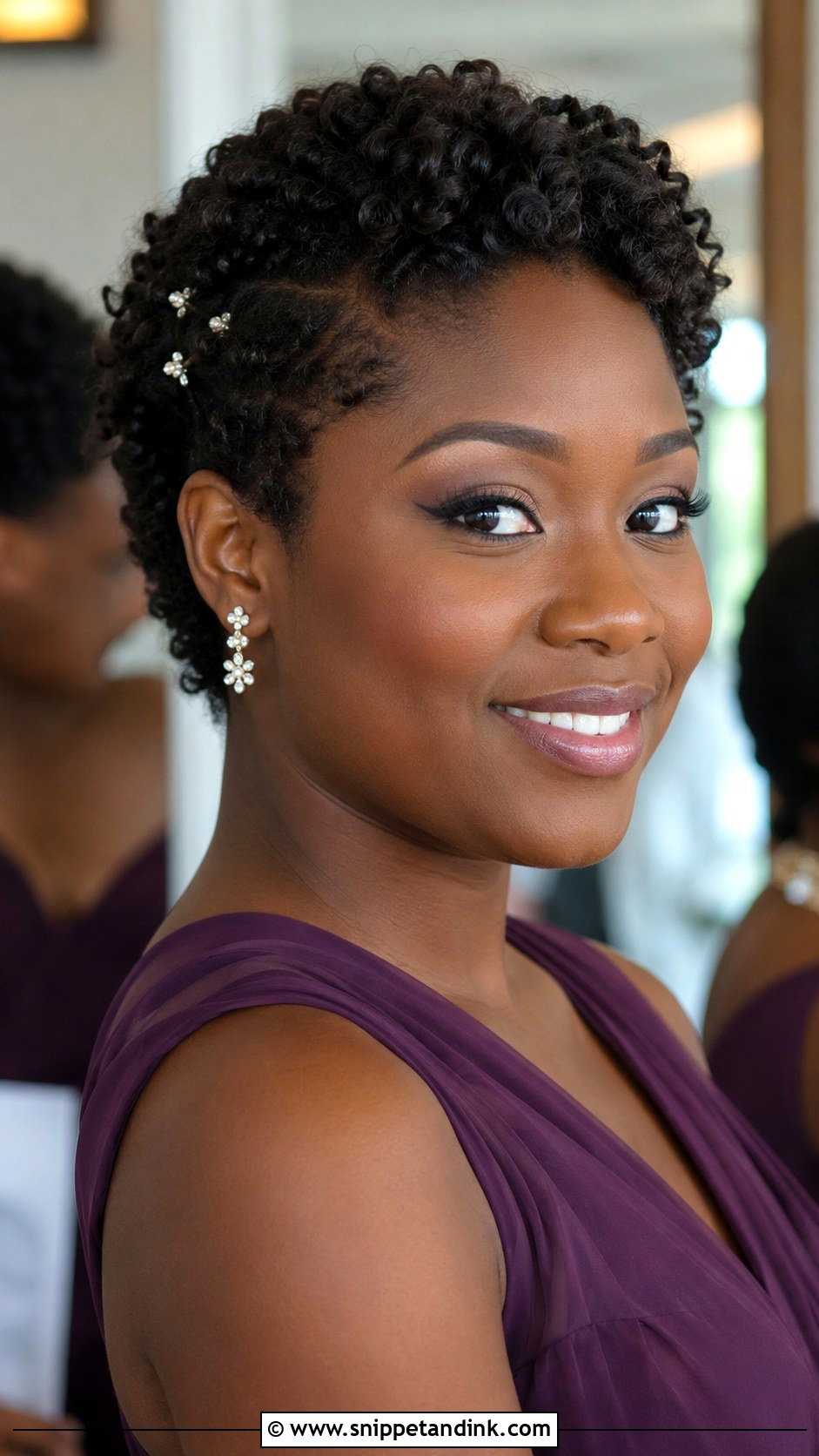 Bridesmaid Hair Natural Curls Short Hair - Snippet and Ink - 25 Bridesmaid Hair Short Shoulder Length Ideas