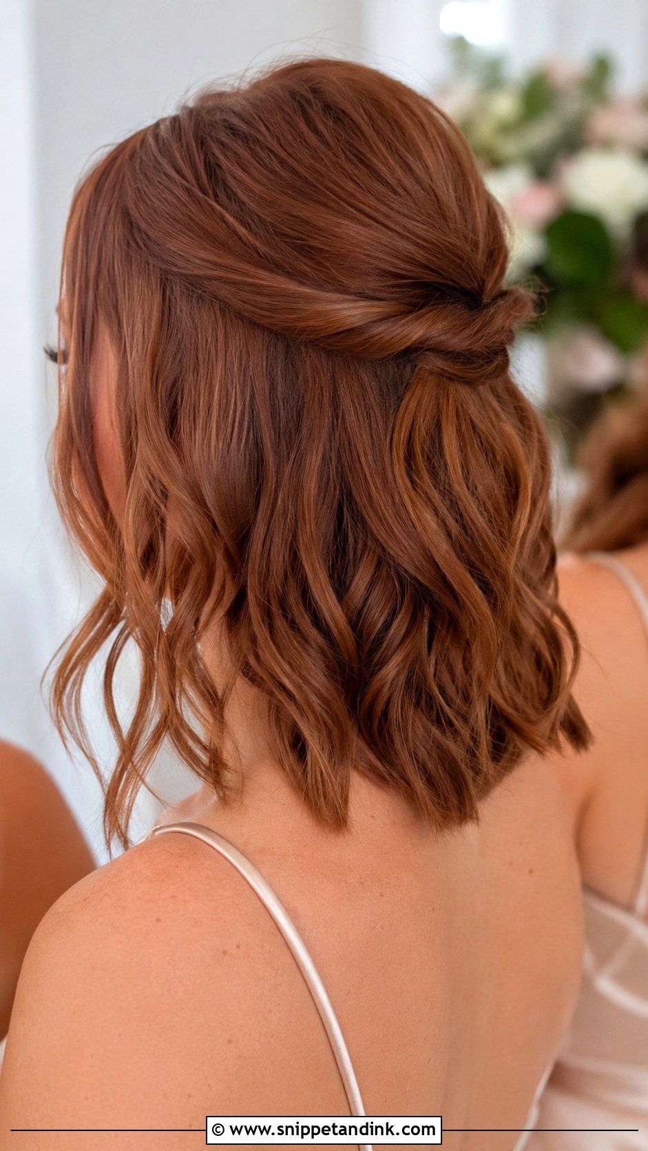 Bridesmaid Hair Twisted Half Up - Snippet and Ink - 25 Bridesmaid Hair Short Shoulder Length Ideas