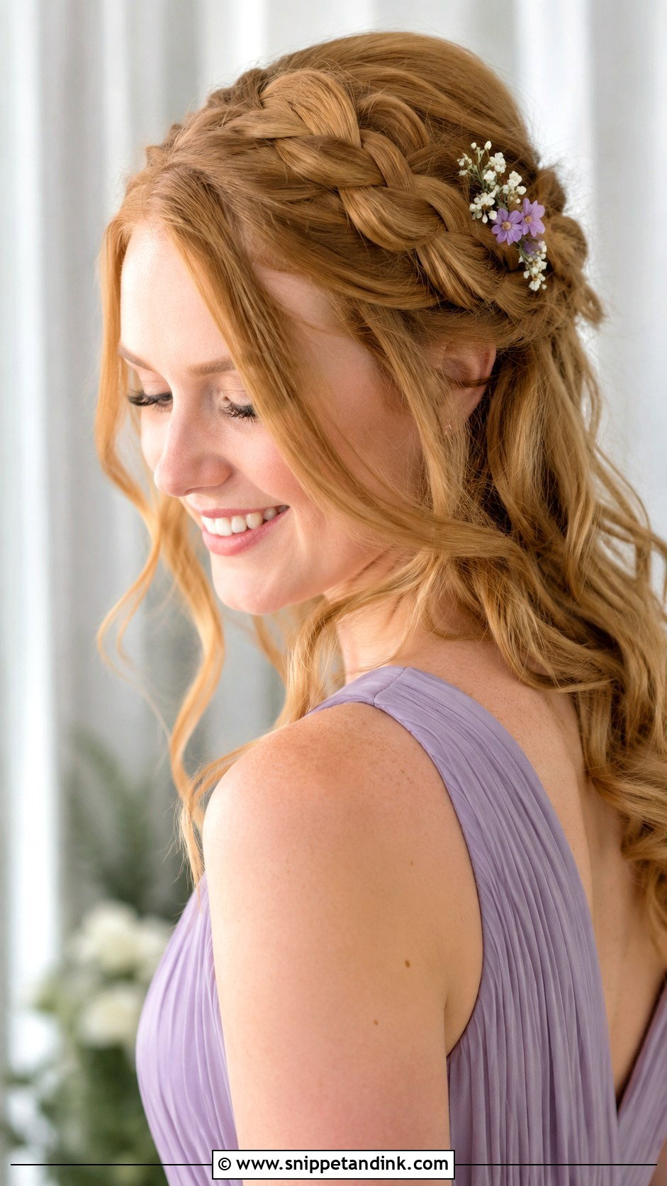 Bridesmaid Hair With Crown Braid - Snippet and Ink - 25 Wedding Hair for Bridesmaids Ideas