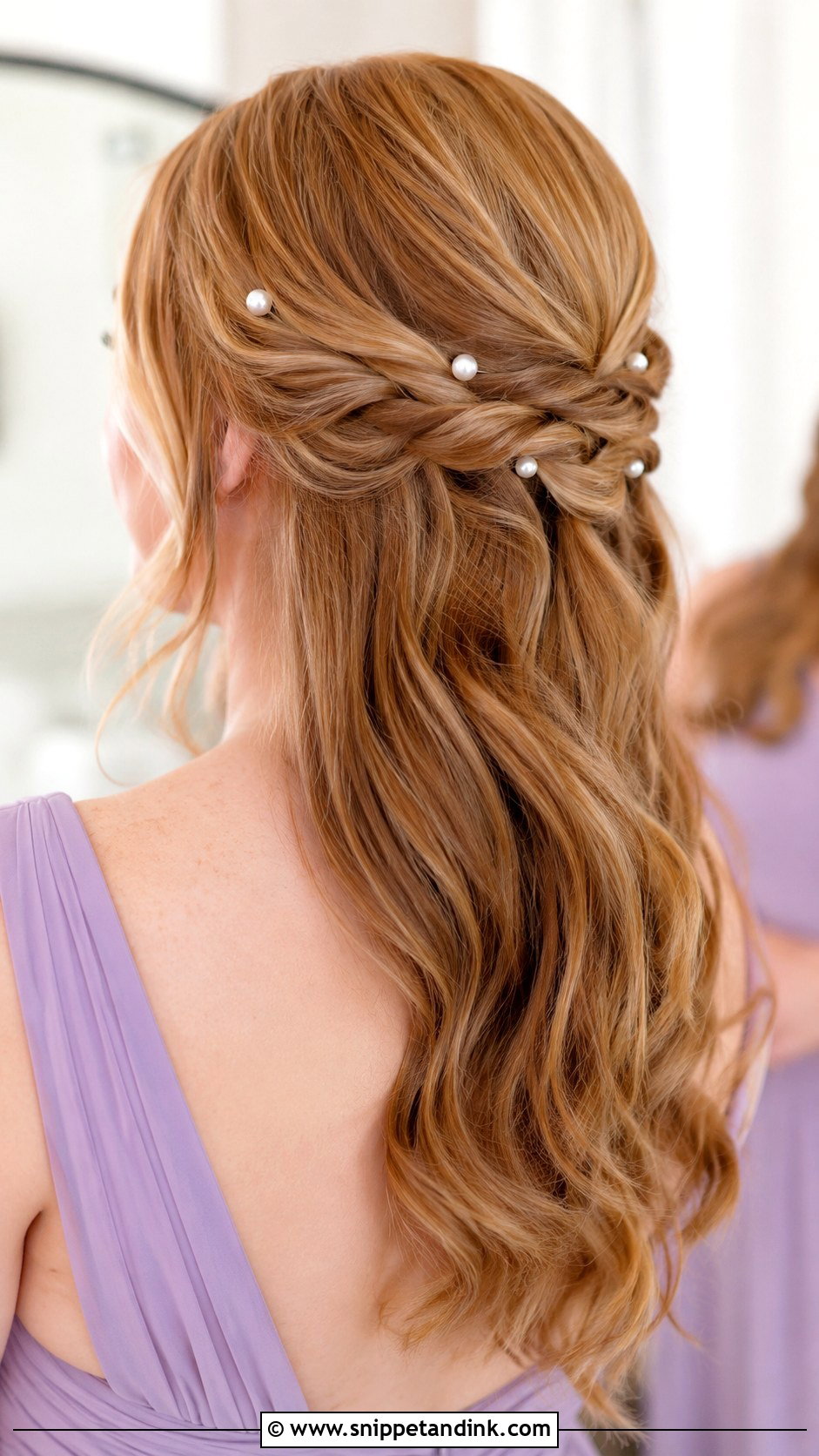 Bridesmaid Hair With Pearl Pins - Snippet and Ink - 20 Wedding Bridesmaids Hair Ideas