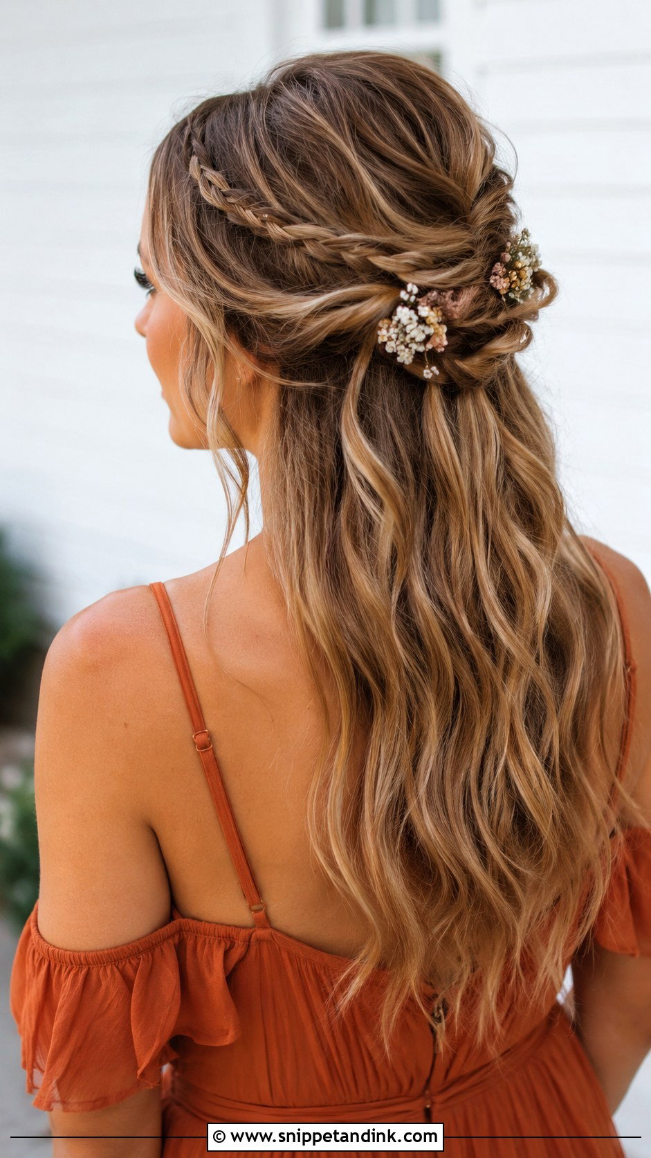 Bridesmaid Half Up Boho Hair - Snippet and Ink - 30 Bridesmaid Hair Half Up Ideas