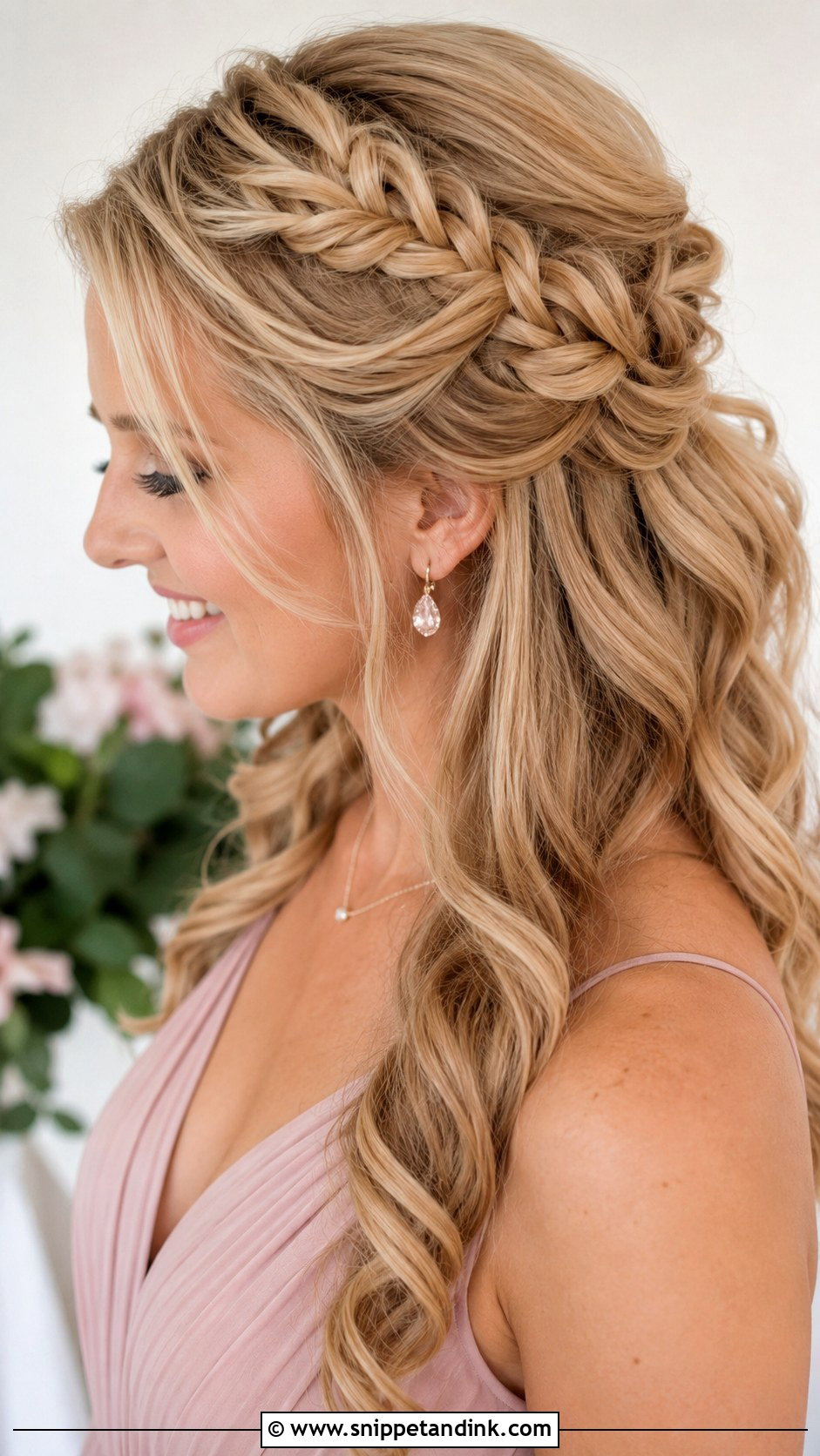 Bridesmaid Half Up Braid - Snippet and Ink - 25 Bridesmaid Braid Hairstyles