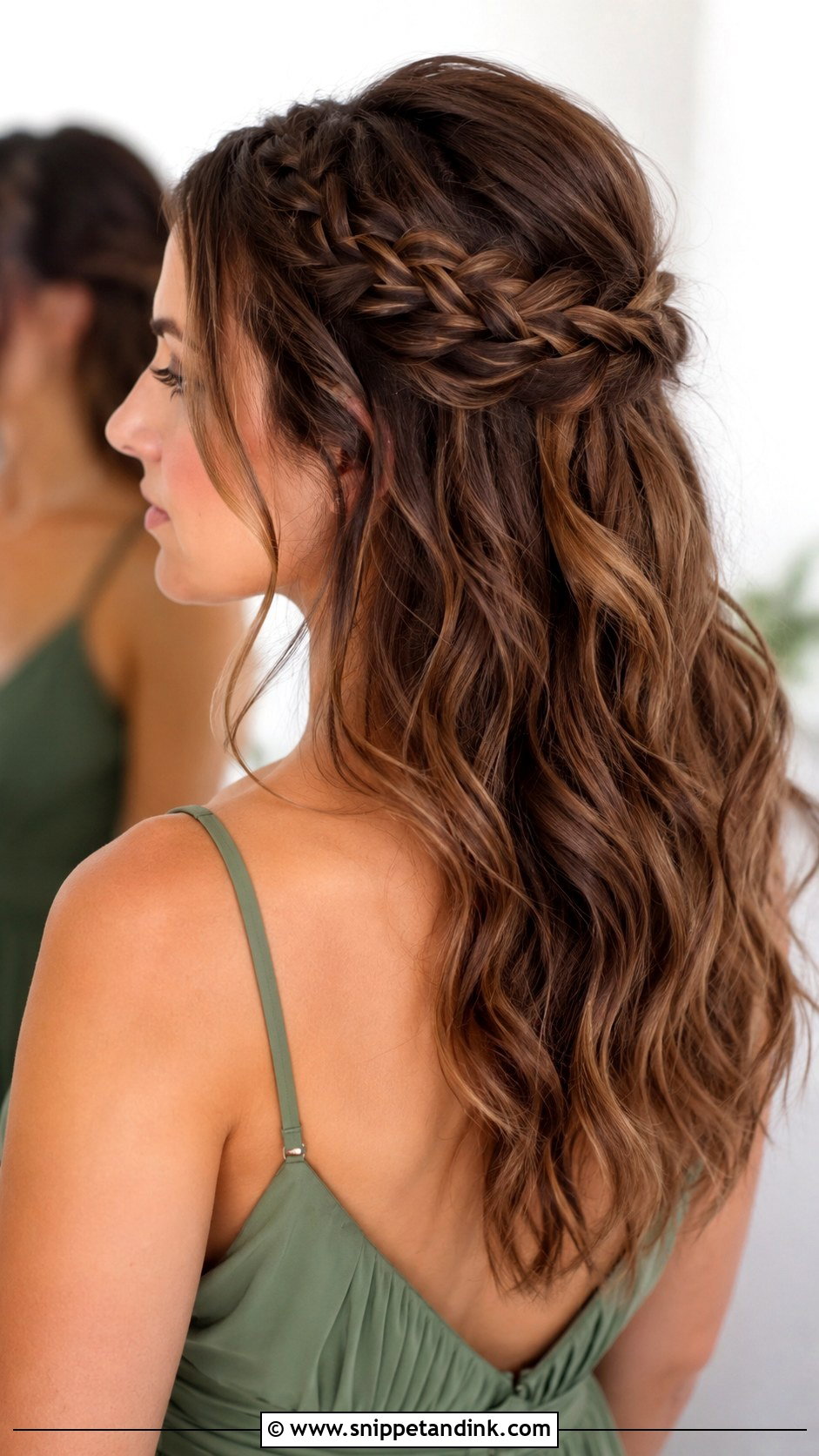 Bridesmaid Half Up Braid Down - Snippet and Ink - 30 Bridesmaid Hairstyles Down