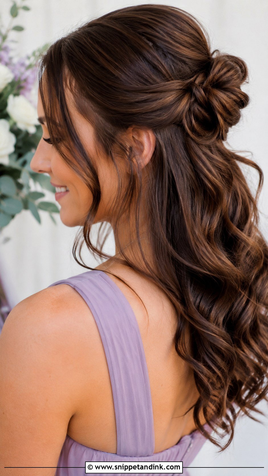 Bridesmaid Half Up Bun - Snippet and Ink - 20 Wedding Hairstyles Bridesmaid Half Up