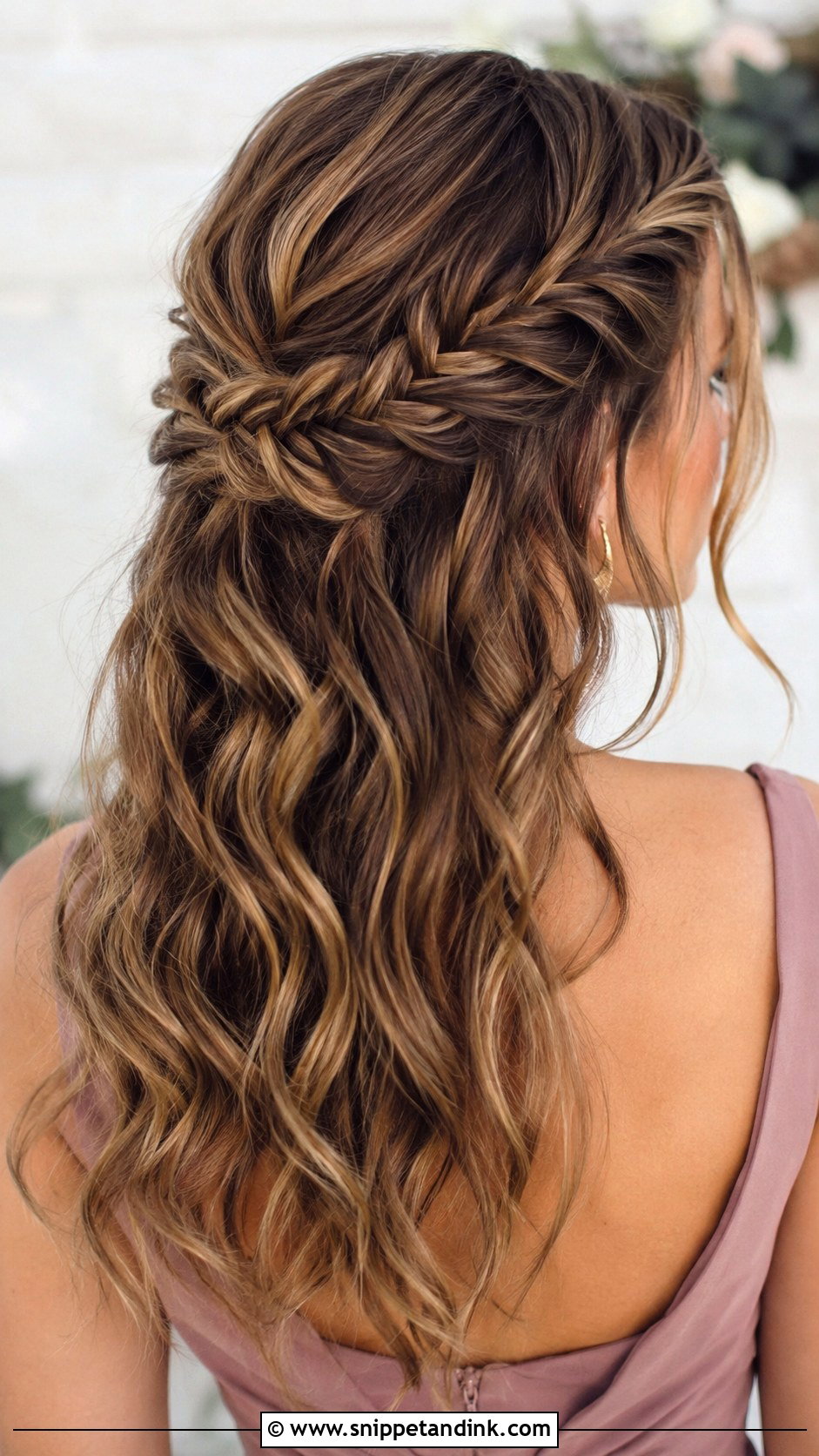Bridesmaid Half Up Fishtail Braid - Snippet and Ink - 30 Bridesmaid Hair Half Up Ideas