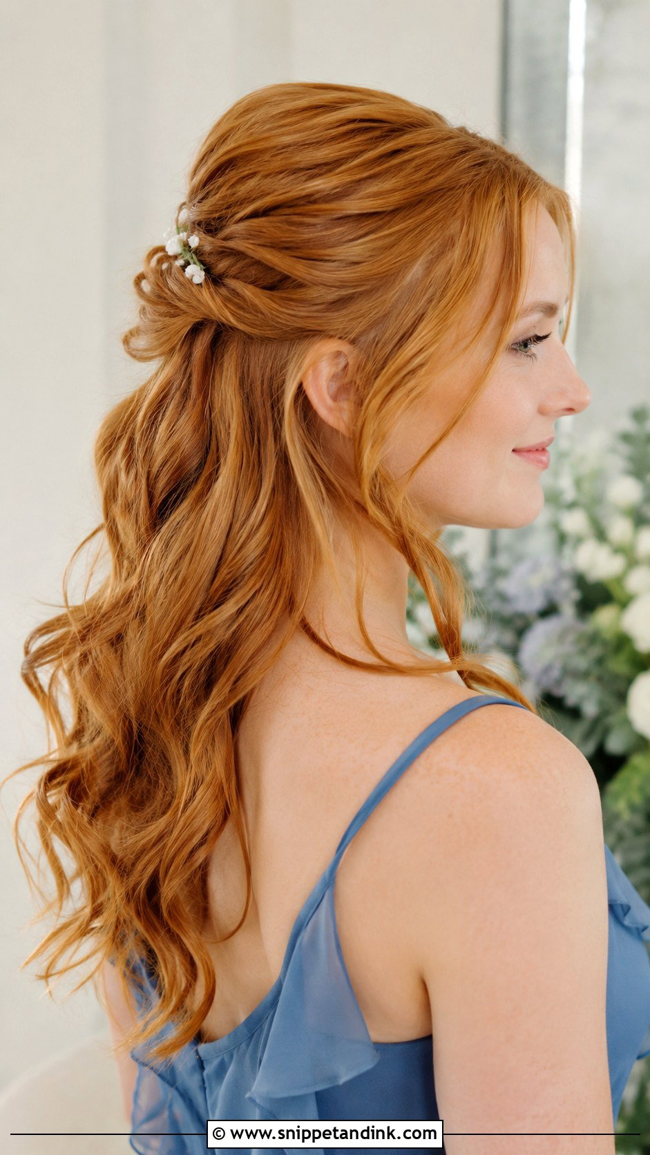Bridesmaid Half Up Hair Down - Snippet and Ink - 20 Bridesmaid Hairstyles Hair Down