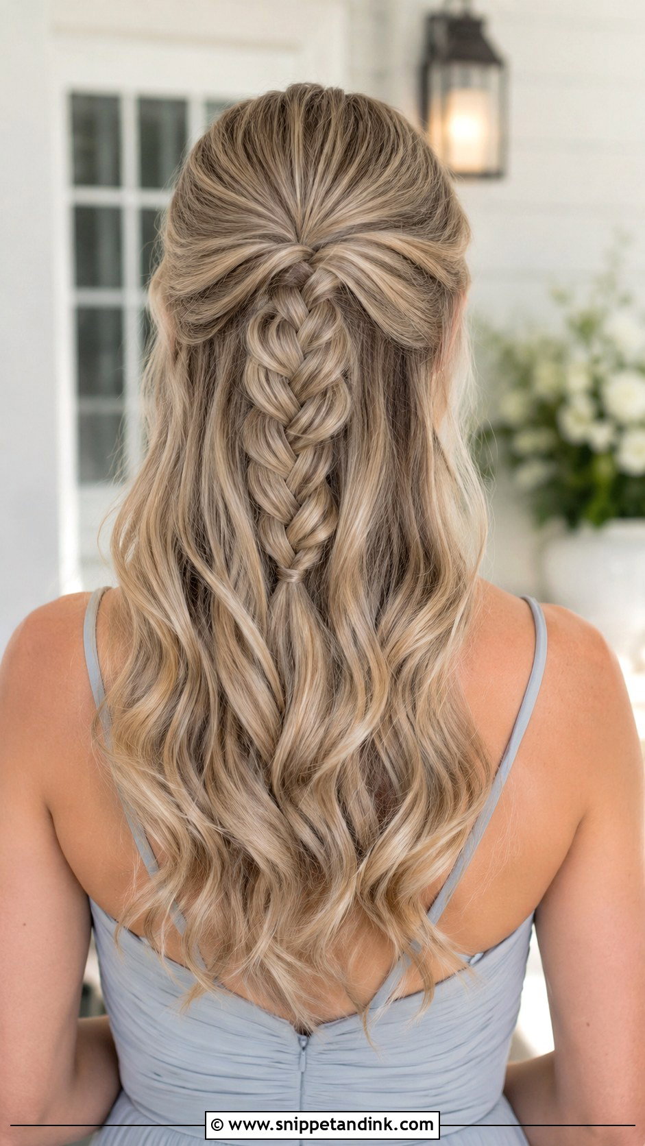 Bridesmaid Half Up Half Down Braided Ponytail - Snippet and Ink - 20 Bridesmaid Hairstyles Half Up Half Down Braid