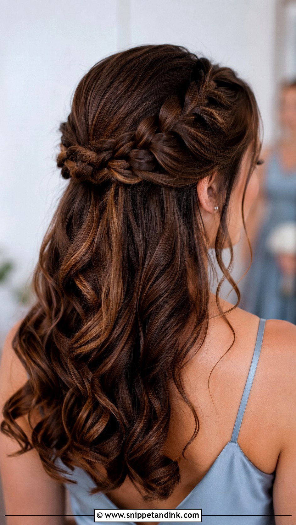 Bridesmaid Half Up Half Down Dutch Braid - Snippet and Ink - 20 Bridesmaid Hairstyles Half Up Half Down Braid