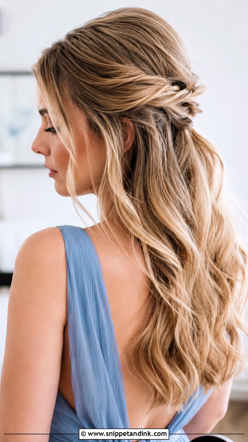 Bridesmaid Half Up Half Down Hair - Snippet and Ink - 20 Hairstyles for Wedding Bridesmaid