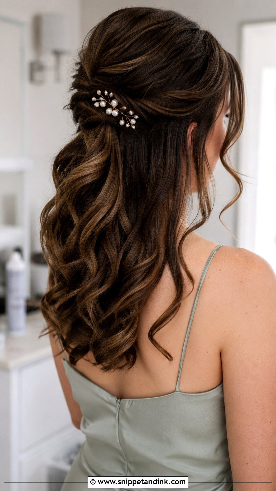 Bridesmaid Half Up Half Down Hair - Snippet and Ink - 35 Bridesmaids Hairstyles