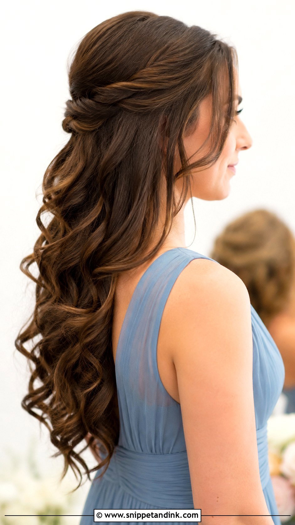 Bridesmaid Half Up Half Down Hair With Extensions - Snippet and Ink - 20 Bridesmaid Hairstyles with Extensions