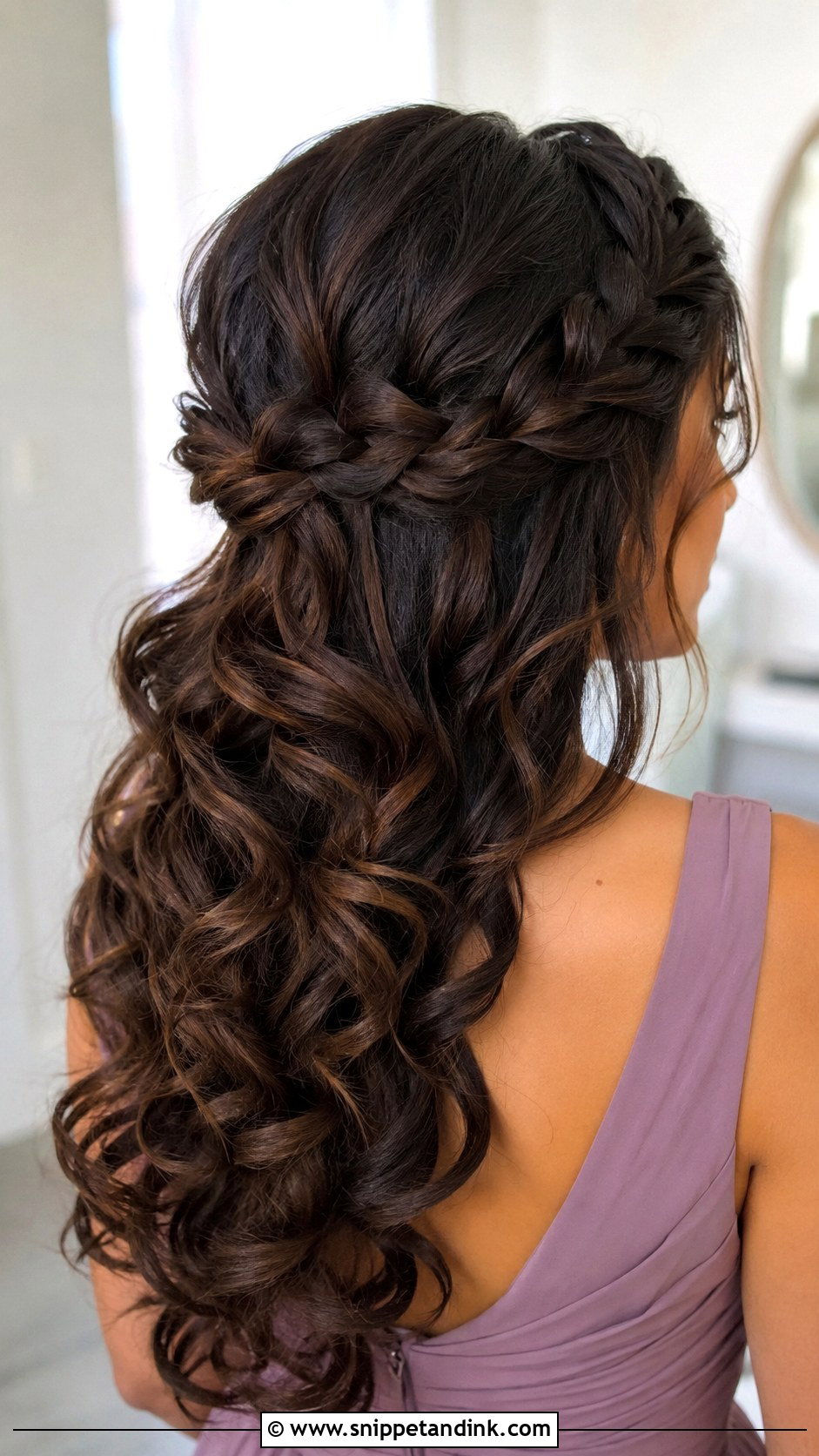 Bridesmaid Half Up Half Down Halo Braid - Snippet and Ink - 20 Bridesmaid Hairstyles Half Up Half Down Braid