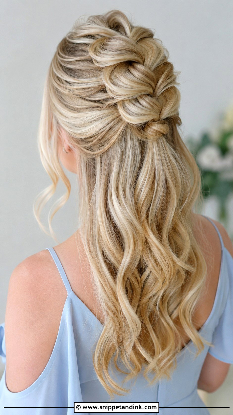 Bridesmaid Half Up Half Down Pull Through Braid - Snippet and Ink - 20 Bridesmaid Hairstyles Half Up Half Down Braid