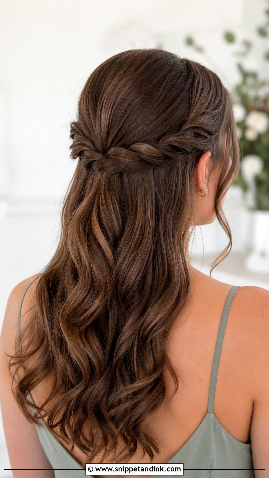Bridesmaid Half Up Half Down Rope Braid - Snippet and Ink - 20 Bridesmaid Hairstyles Half Up Half Down Braid