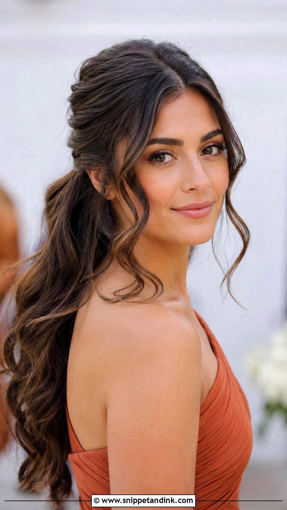 Bridesmaid Half Up Half Down With Face Framing Pieces - Snippet and Ink - 20 Bridesmaid Hairstyles Half Up Half Down Medium Shoulder Length