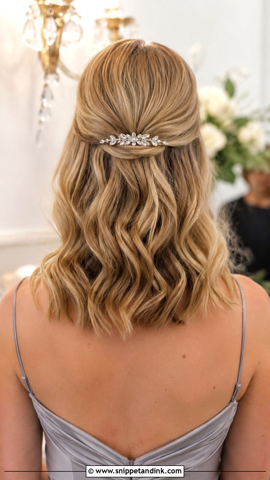 Bridesmaid Half Up Half Down With Hair Clip - Snippet and Ink - 20 Bridesmaid Hairstyles Half Up Half Down Medium Shoulder Length