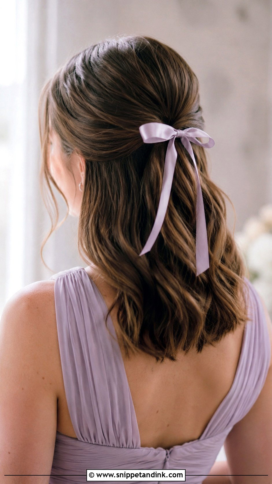 Bridesmaid Half Up Half Down With Ribbon - Snippet and Ink - 20 Bridesmaid Hairstyles Half Up Half Down Medium Shoulder Length