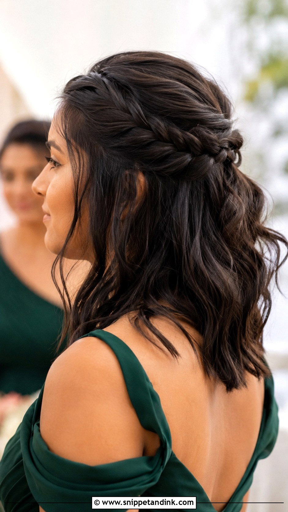 Bridesmaid Half Up Half Down With Side Braid - Snippet and Ink - 20 Bridesmaid Hairstyles Half Up Half Down Medium Shoulder Length