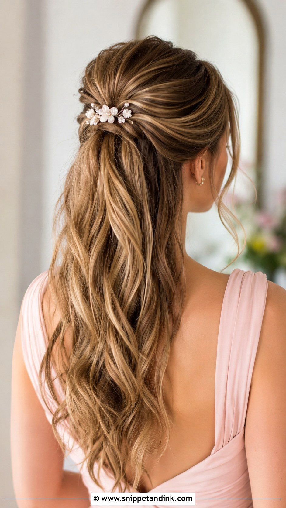 Bridesmaid Half Up Ponytail - Snippet and Ink - 20 Bridesmaid Hairstyles Pony