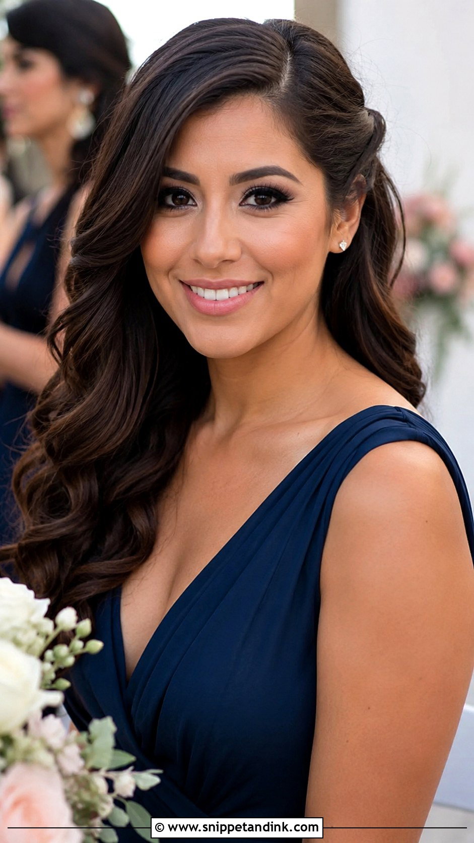 Bridesmaid Half Up Side Part - Snippet and Ink - 20 Wedding Hairstyles Bridesmaid Half Up