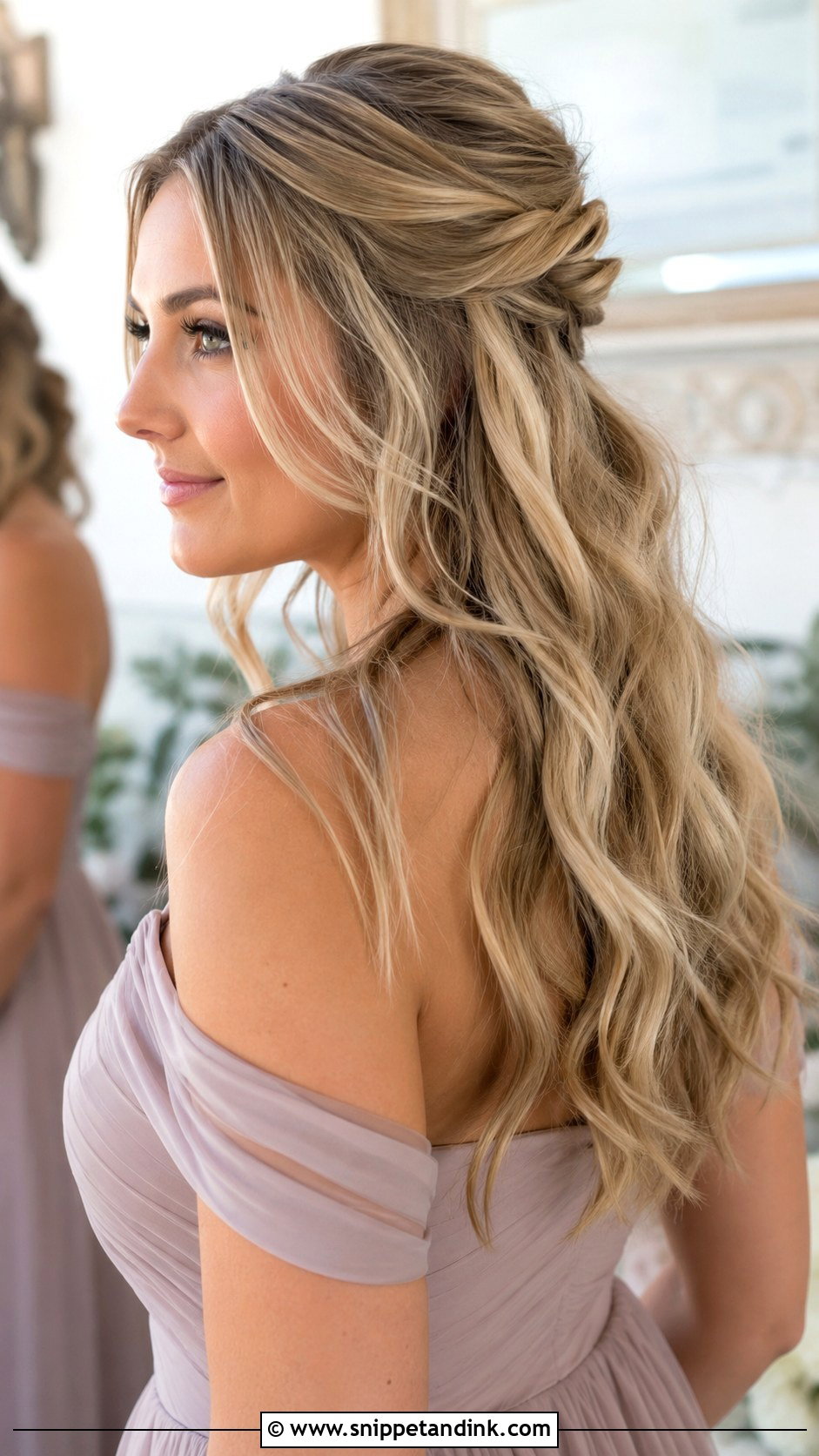 Bridesmaid Half Up Soft Waves - Snippet and Ink - 20 Wedding Hairstyles Bridesmaid Half Up