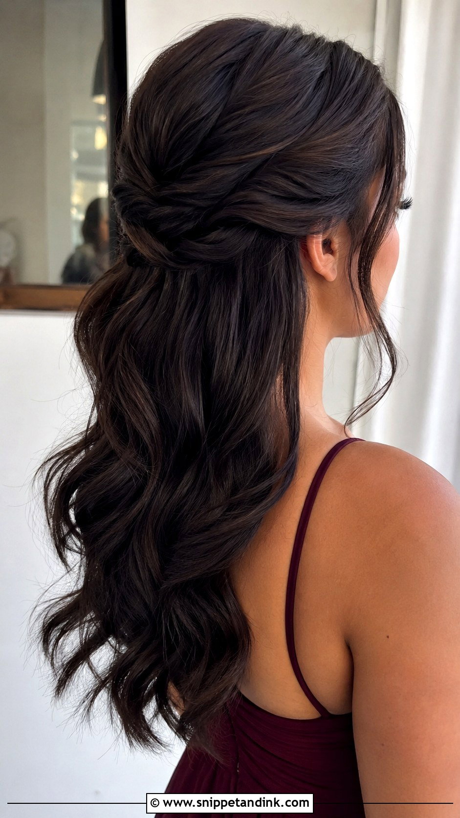 Bridesmaid Half Up Thick Hair - Snippet and Ink - 30 Bridesmaid Hair Half Up Ideas