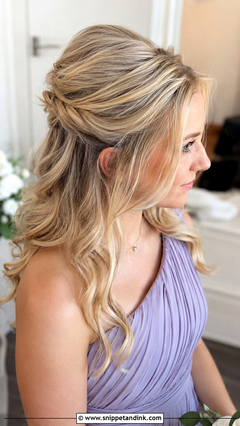 Bridesmaid Half Up Thin Hair - Snippet and Ink - 30 Bridesmaid Hair Half Up Ideas