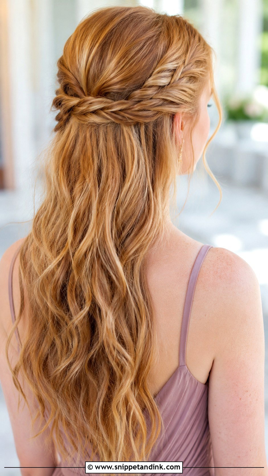 Bridesmaid Half Up Twist Down - Snippet and Ink - 30 Bridesmaid Hairstyles Down