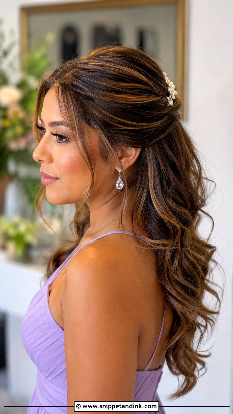 Bridesmaid Half Up Waves Hair Down - Snippet and Ink - 20 Bridesmaid Hairstyles Hair Down