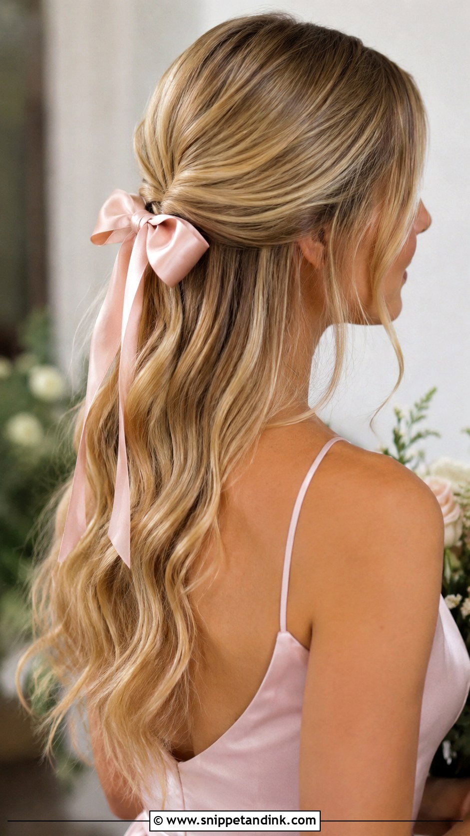 Bridesmaid Half Up With Bow - Snippet and Ink - 20 Wedding Hairstyles Bridesmaid Half Up