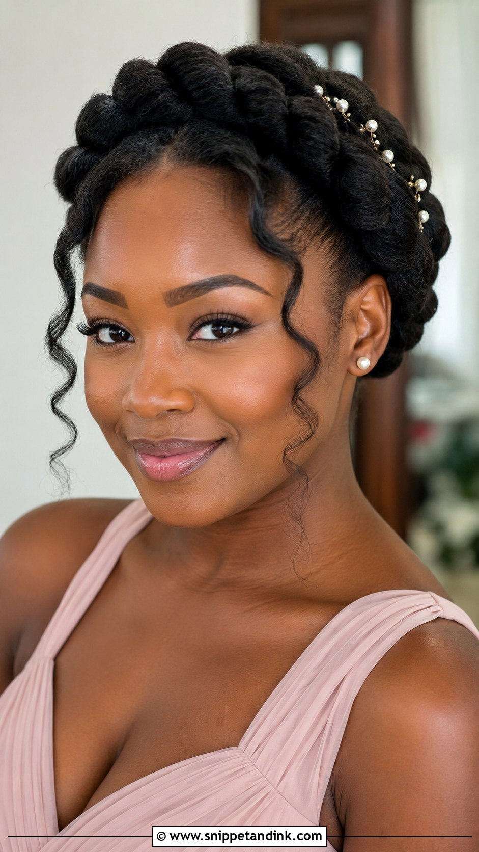 Bridesmaid Halo Twist - Snippet and Ink - 20 Bridesmaid Hairstyles for Black Women