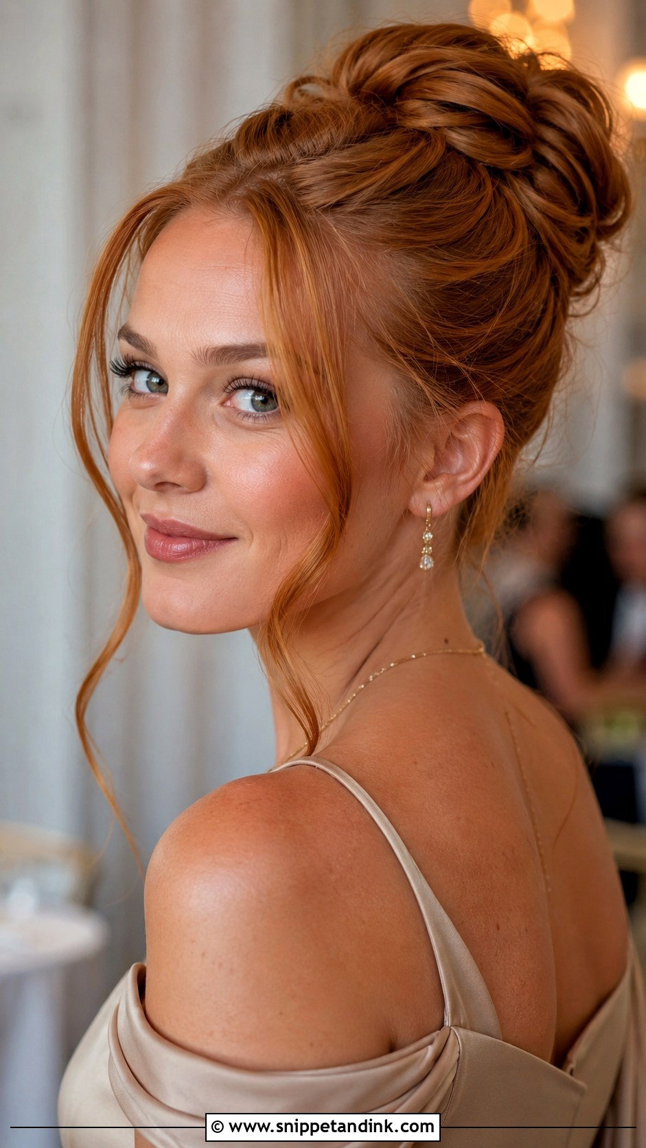 Bridesmaid High Bun - Snippet and Ink - 25 Hair for Bridesmaids Ideas