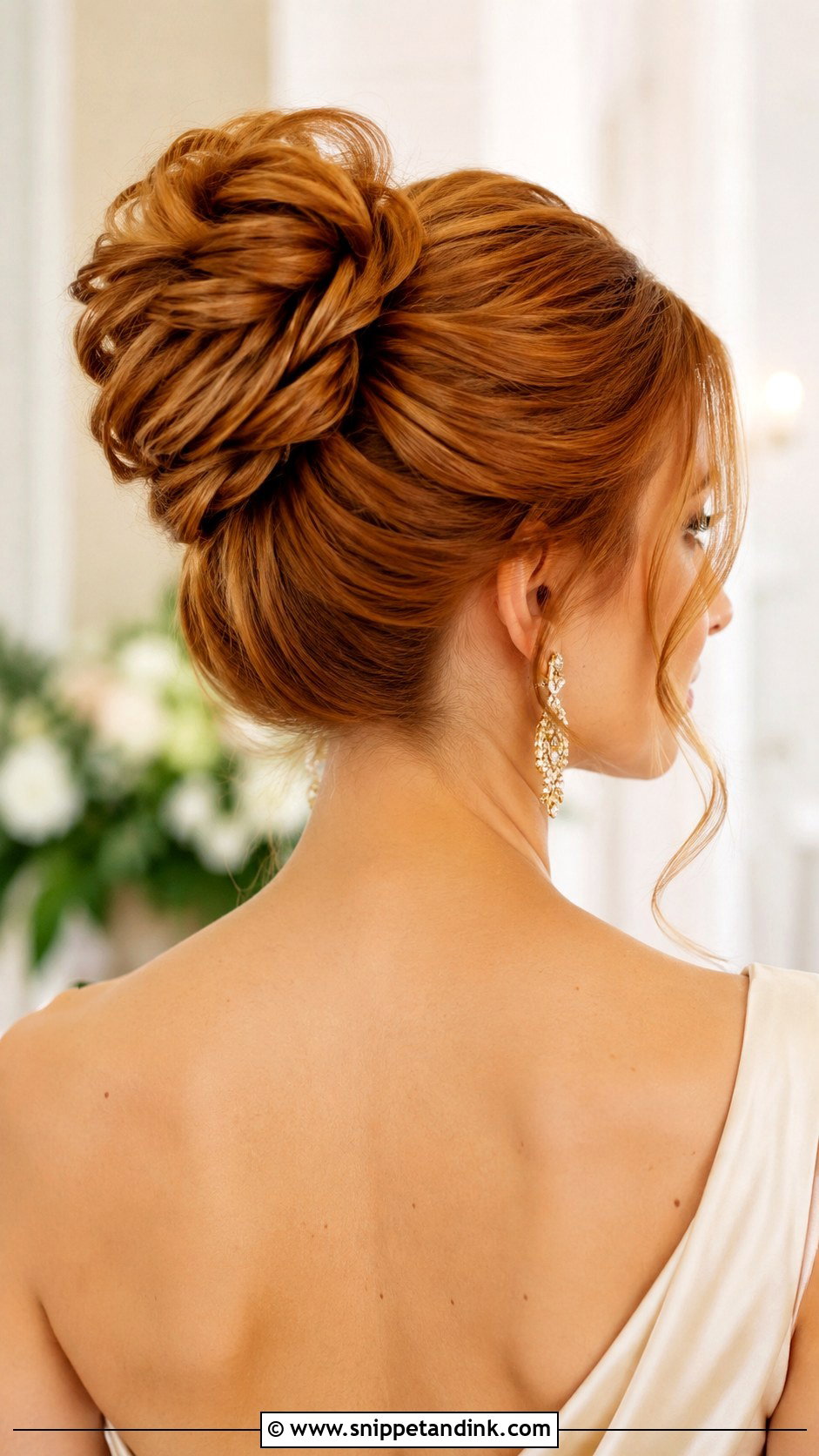 Bridesmaid High Bun - Snippet and Ink - 35 Bridesmaids Hairstyles