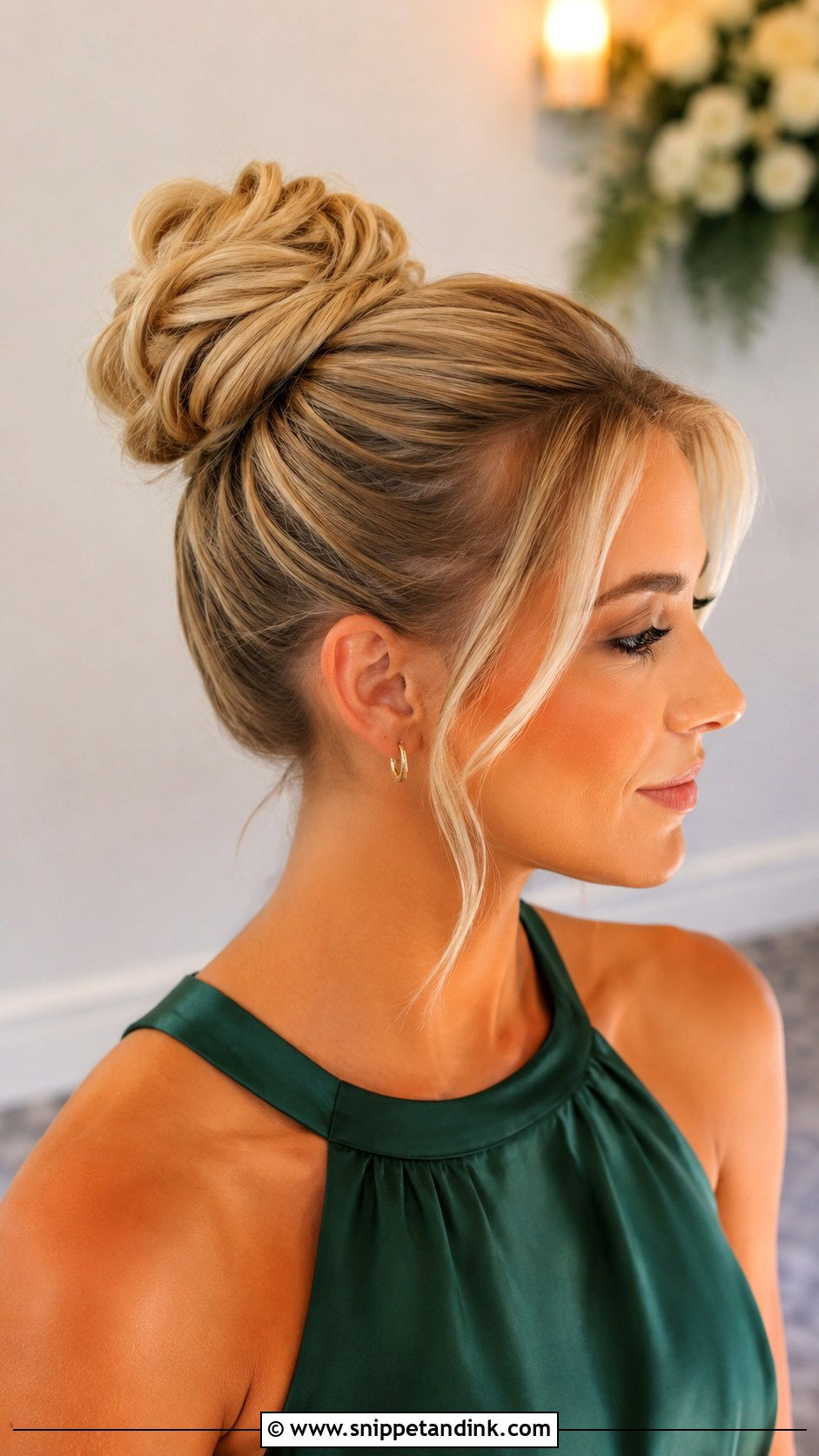 Bridesmaid High Bun Updo - Snippet and Ink - 20 Wedding Bridesmaid Hairstyles Updo