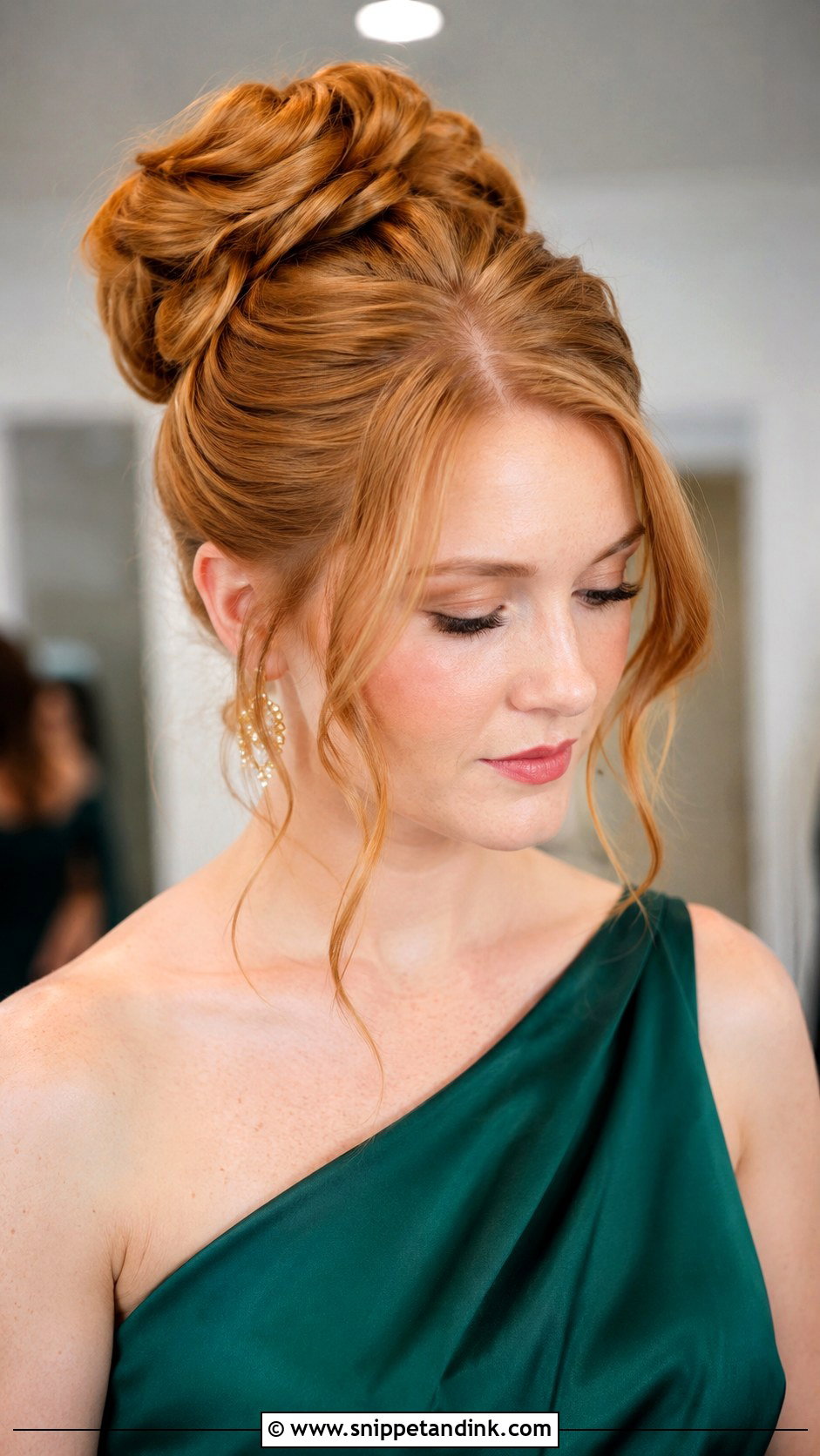 Bridesmaid High Bun Updo - Snippet and Ink - 20 Bridesmaid Hairstyles Up