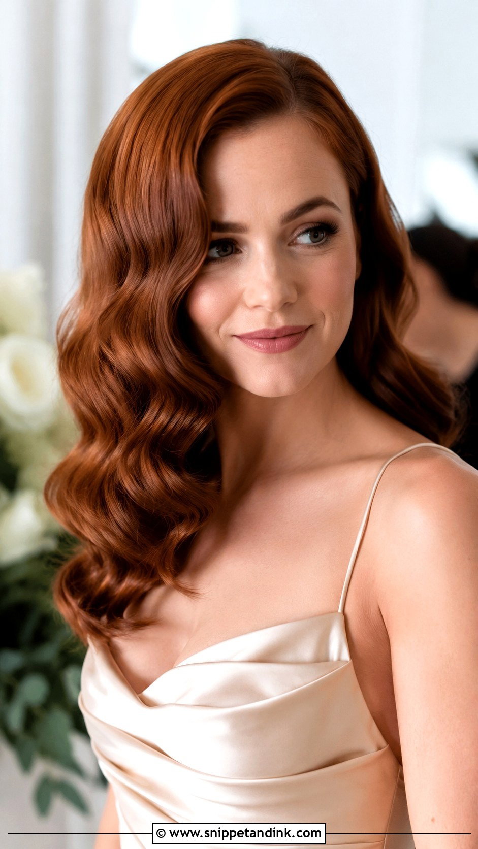 Bridesmaid Hollywood Waves - Snippet and Ink - 25 Bridal Party Hair Ideas